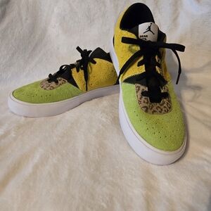 Nike Air Jordan Dear 90s Yellow and Green Athletic Shoes